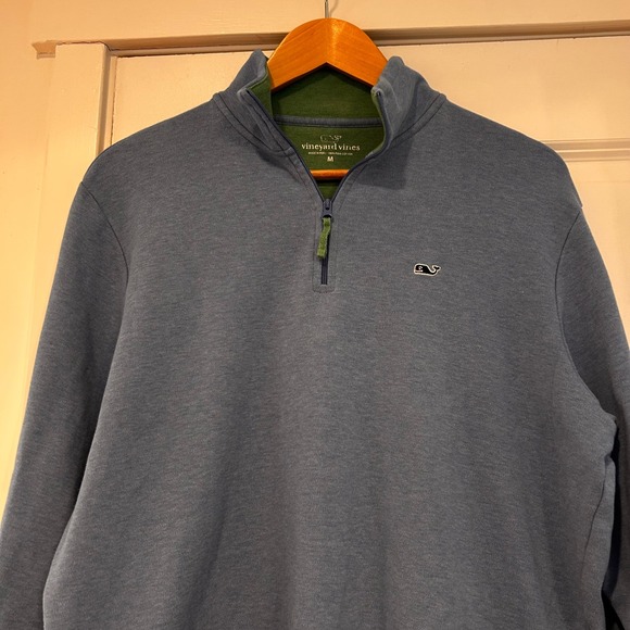 Vineyard Vines Mens Quarter Zip Pima Cotton Pullover Sweater Coastal Preppy Golf - Picture 2 of 7